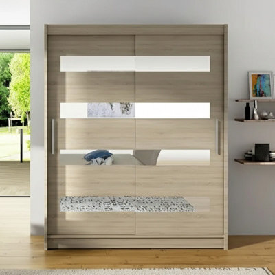 Sliding Wardrobe Westa Xiii 150 Cm With Mirror Panels Sonoma - image 1
