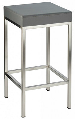 Fernow Briushed Satin Frame Stool Fixed Height 4 Colours - image 1