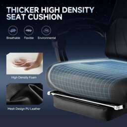 Gtplayer Office Chair, Ergonomic High Back Executive Desk Chair With Linkage Armrests Heavy Duty Swivel Gaming Chairs, Black - thumbnail 5