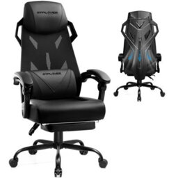 Luckracer Office Chair, Ergonomic High Back Executive Desk Chair With Linkage Armrests Heavy Duty Swivel Gaming Chairs, Black