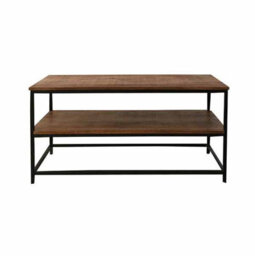 Buttercup Farm Industrial Plasma Tv Unit - Mango Wood/iron - L45 X W110 X H55 Cm - Pp Sawn Finish