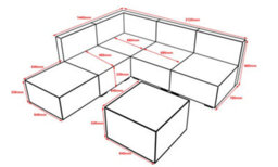 Furniture One Rattan Effect Mix Brown Rattan 5 Seat Corner Sofa Set No Assembly & Aluminium Frame - thumbnail 5