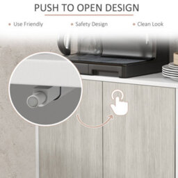 Wyld Haus Sosule 4-Door Sideboard With Adjustable Shelves, White Grey Black, 121 X 37 X 75 Cm - thumbnail 6