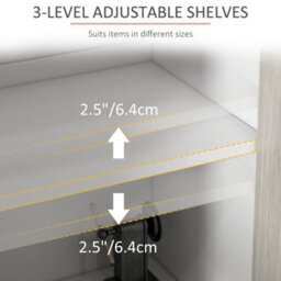 Wyld Haus Sosule 4-Door Sideboard With Adjustable Shelves, White Grey Black, 121 X 37 X 75 Cm - thumbnail 5