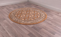 DS Living Venesia Gold Rug Collection - Circle Rug - 120Cm Diameter - thumbnail 4