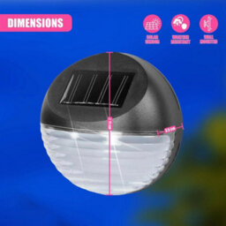 4X Solar Power Fence Lights Wall Garden Outdoor Cold White Led Weather Resistant - thumbnail 2