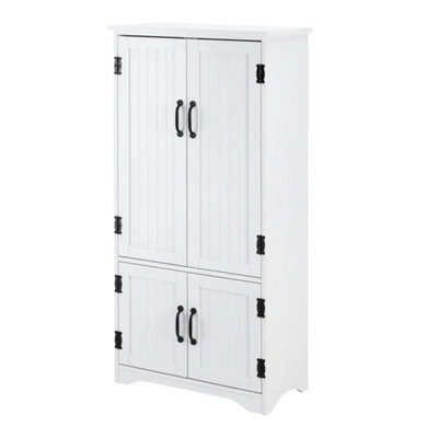 Freestanding Tall Kitchen Larder Cabinet Pantry Storage Unit & Doors - image 1