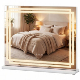 Gainoom  White Vanity Mirror With Lights Lighted Makeup Mirror With 3 Color Dimmable Lighting Modes And Smart Touch Control - thumbnail 9