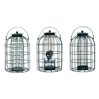 Samuel Alexander 3 Hanging Metal Bird Feeders With Squirrel Guard - image 1