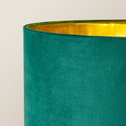 Valuelights Christina Green Velvet And Gold Inner Shade Gold Palm Leaf Floor Lamp With Bulb - thumbnail 4
