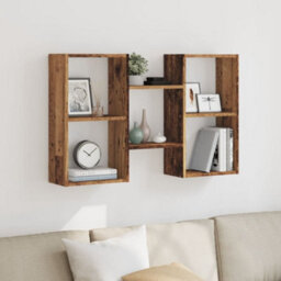 Berkfield Wall Shelf Old Wood 96X18X60 Cm Engineered Wood - thumbnail 1