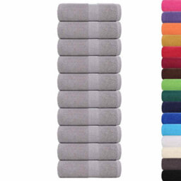 Berkfield Durable Wash Towels 10 Pcs Frogn Grey 30X30 Cm 100% Cotton
