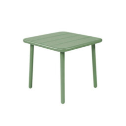 Sweeek - Square Steel Garden Coffee Table Green 45X45X40 Cm - Amelia - thumbnail 2