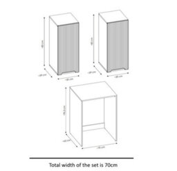Impact Furniture Washing Machine Cabinet Bathroom Compact Utility 70Cm Cupboard Storage Set Nova - thumbnail 3