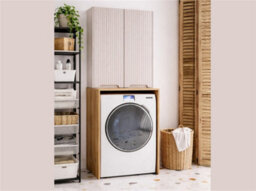 Impact Furniture Washing Machine Cabinet Bathroom Compact Utility 70Cm Cupboard Storage Set Nova - thumbnail 2