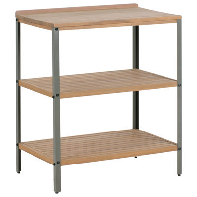 Beliani Outdoor Kitchen Island Ivrea Certified Acacia Wood Brown - image 1