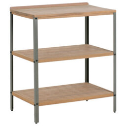 Beliani Outdoor Kitchen Island Ivrea Certified Acacia Wood Brown - thumbnail 1