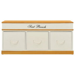 Vidaxl Storage Bench Solid Paulownia Wood 100 Cm Storage Benches - thumbnail 2
