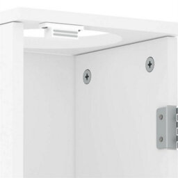 Toilet Paper Roll Holder Stand Wood Bathroom Storage Cabinet White - thumbnail 2