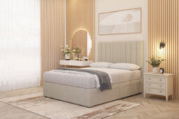 Somnior Beds Somnior Alexas Divan Bed Set With Midnight Pocket Sprung Mattress And Headboard Natural Tweed - thumbnail 4