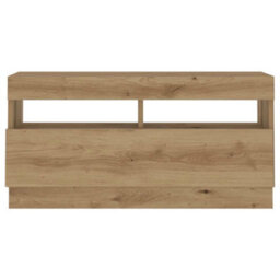 Berkfield Durable Tv Cabinet With Led Lights Artisan Oak 180X35X40 Cm Engineered Wood - thumbnail 7
