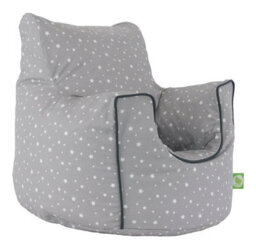 Bean Lazy Cotton Grey Stars Bean Bag Arm Chair Toddler Size - thumbnail 2