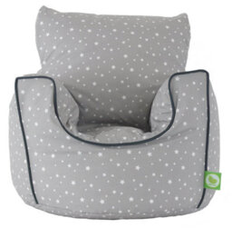 Bean Lazy Cotton Grey Stars Bean Bag Arm Chair Toddler Size