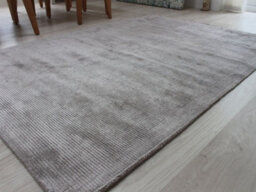 Plain Silver Modern Handmade Rug For Dining Room Bedroom & Living Room-200Cm X 300Cm - thumbnail 4