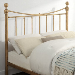 OAT Home Hampstead Traditional Antique Brass Effect Small Double Metal Bed Frame - thumbnail 3