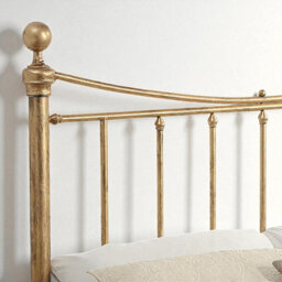 OAT Home Hampstead Traditional Antique Brass Effect Small Double Metal Bed Frame - thumbnail 4