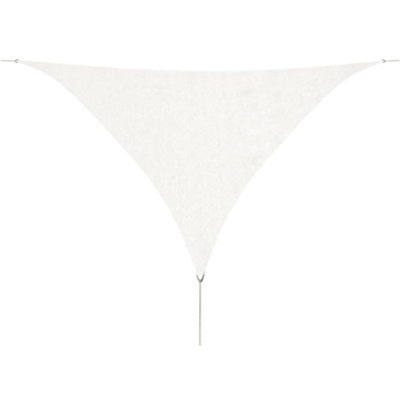 Berkfield Sunshade Sail Hdpe Triangular 5X5X5 M White - image 1
