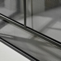 Dibor Contemporary Style Matte Black Fire Screen 3 Folding Fireplace Guard Window Pane Fire Guard H64 X W120Cm - thumbnail 4