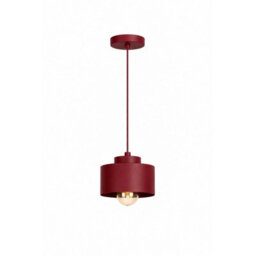 Luminosa Lighting Luminosa Simply Slim Pendant Ceiling Light Burgundy 1X E27 - thumbnail 1