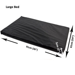 Actiaspet Large Dog Bed Cage Crate Pet Waterproof Hygienic Bedding Tough Hardwearing Cushion Mat Black - thumbnail 7