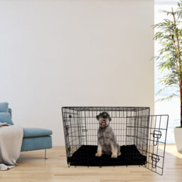Actiaspet Large Dog Bed Cage Crate Pet Waterproof Hygienic Bedding Tough Hardwearing Cushion Mat Black - thumbnail 3