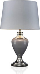 Lighting Supermarket Hepburn Large Ceramic Table Lamp Grey Silver Shade Modery Grey Silver 58Cm - thumbnail 2