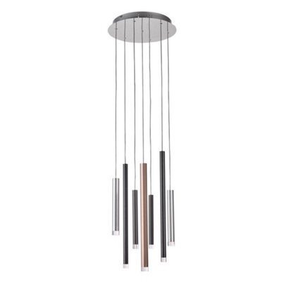Luminosa Lighting Luminosa Modern Led Hanging Pendant Chrome, Warm White 3000K 2553Lm Dimmable