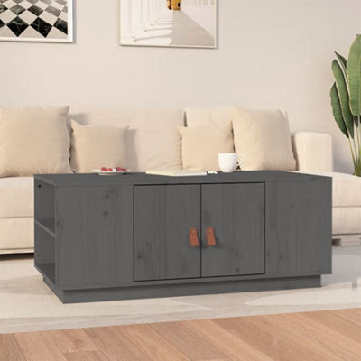 Walplus Coffee Table Grey 100X50X41 Cm Solid Wood Pine - image 1