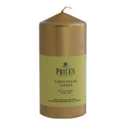 Price's Gold Pillar Candle 6''
