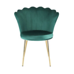 Mini Flora - Pair Of Dining Chairs - Velvet Upholstery With Floral Design (Green) - thumbnail 5