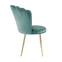 Mini Flora - Pair Of Dining Chairs - Velvet Upholstery With Floral Design (Green) - thumbnail 7