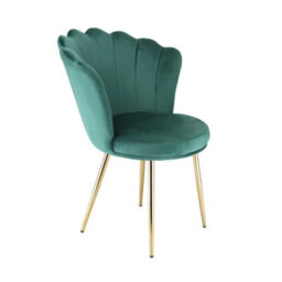 Mini Flora - Pair Of Dining Chairs - Velvet Upholstery With Floral Design (Green) - thumbnail 6