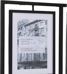 Deenz Sleek Black 4 Pictures Metal Modern Contemporary Photo 6X4 '' Frame Display Multi Aperture Design Cherished Memories - thumbnail 3