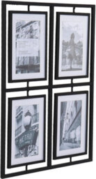 Deenz Sleek Black 4 Pictures Metal Modern Contemporary Photo 6X4 '' Frame Display Multi Aperture Design Cherished Memories - thumbnail 2