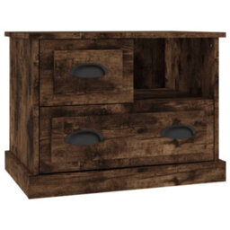 Berkfield Bedside Cabinet Smoked Oak 60X39X45 Cm - thumbnail 2