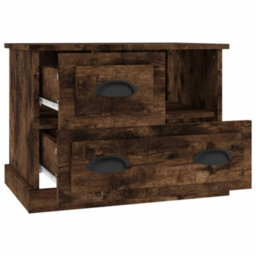 Berkfield Bedside Cabinet Smoked Oak 60X39X45 Cm - thumbnail 6