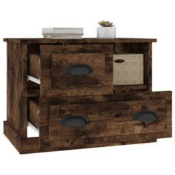 Berkfield Bedside Cabinet Smoked Oak 60X39X45 Cm - thumbnail 5