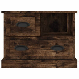 Berkfield Bedside Cabinet Smoked Oak 60X39X45 Cm - thumbnail 7