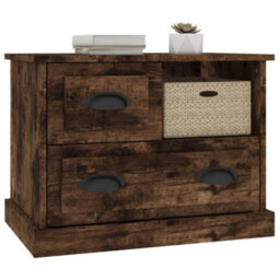 Berkfield Bedside Cabinet Smoked Oak 60X39X45 Cm - thumbnail 4