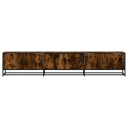 Berkfield Industrial Tv Cabinet Smoked Oak 210X35X41 Cm Engineered Wood - thumbnail 4